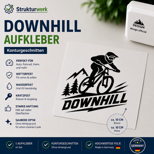 Downhill mtb aufkleber - downhill,