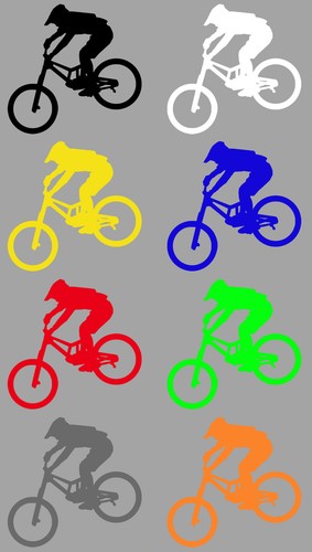 Aufkleber downhill fahrer - aufkleber,